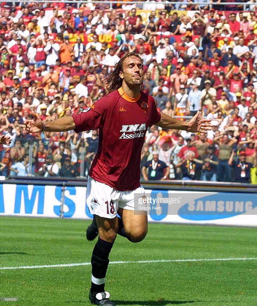 Historical AS Roma Shirt 2000/2001 + BATISTUTA 18