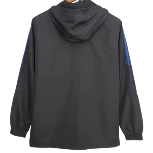 Black and Blue Arsenal Windbreaker 2022/23