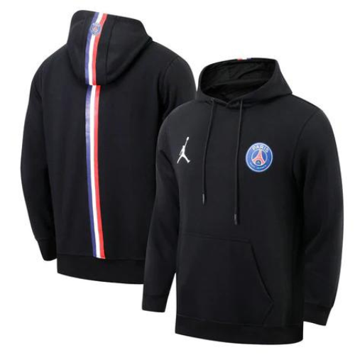 Black PSG X Jordan Hooded Sweatshirt