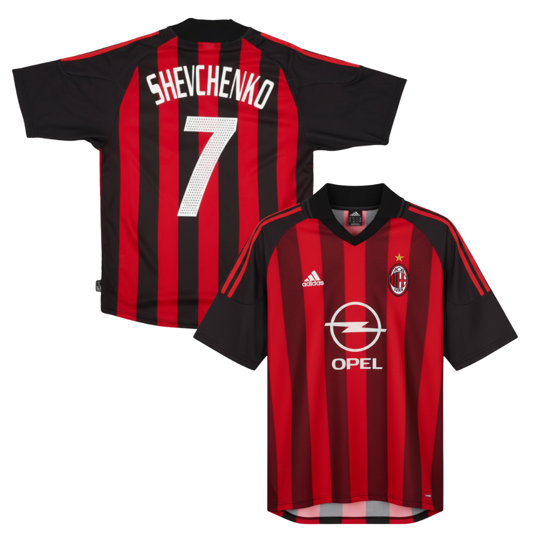 CLASSIC AC MILAN HOME SHIRT 2002-2003 + SHEVCHENKO 7