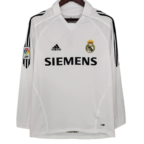 Retro Long-Sleeve Real Madrid Home Shirt 2005