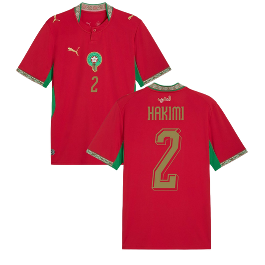 Shirt Morocco Home 2026/27 Hakimi Customisation