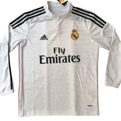 Retro Long-Sleeve Real Madrid Home Shirt 2014/15