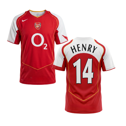 ARSENAL 2004/05 RETRO SHIRT HENRY CUSTOMISATION
