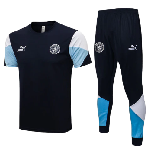 KIT SHIRT + BLACK BLUE TRACKSUIT MANCHESTER CITY 2021/22