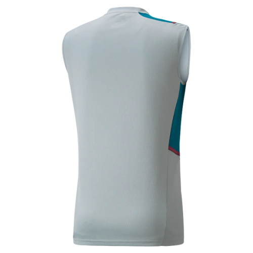 White Sleeveless Manchester City Training Shirt 2021/22