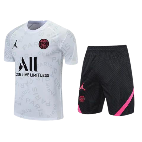 KIT WHITE SHIRT "PARIS" + PINK SHORTS PSG X JORDAN 2021/22