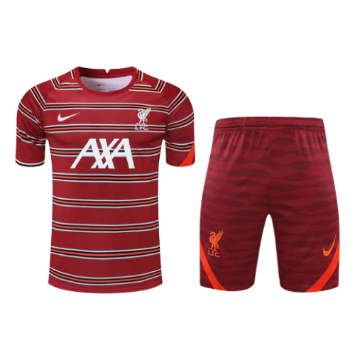 LIVERPOOL 2021/22 RED TRAINING KIT SHIRT + SHORTS