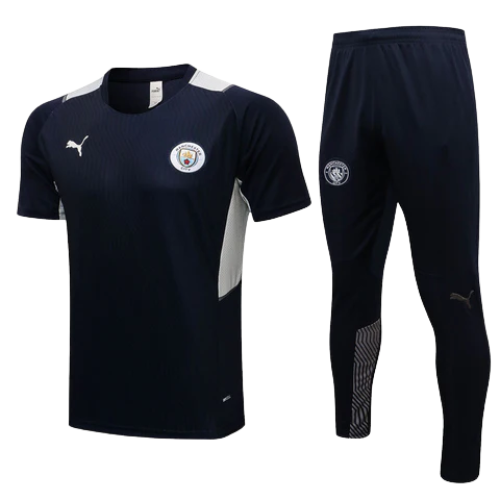 KIT SHIRT + BLACK TRACKSUIT MANCHESTER CITY 2021/22