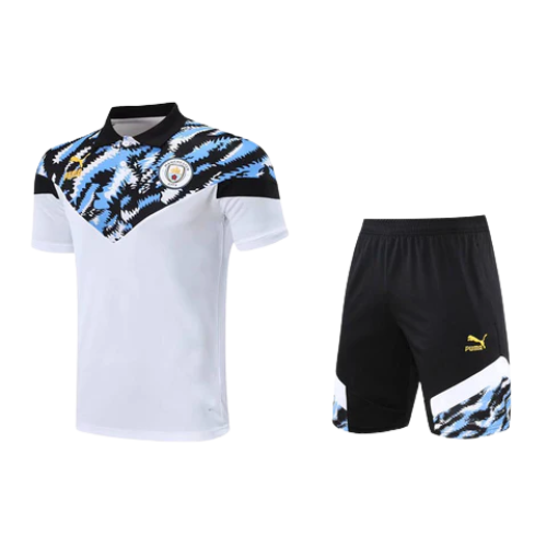 KIT POLO ZEBRA STRIPE + SHORTS MANCHESTER CITY 2021/22
