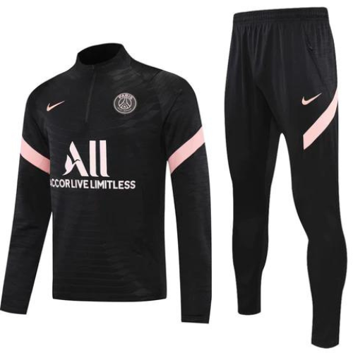 KIT TRACKSUIT TOP + TRACKSUIT BLACK PINK PSG 2021/22