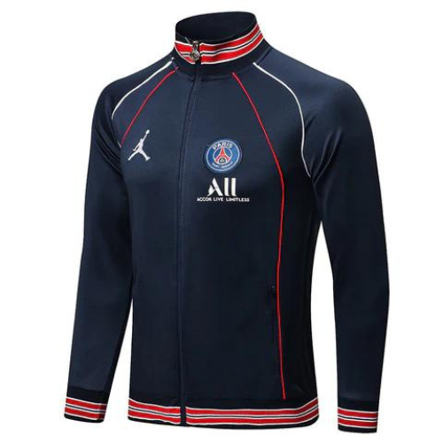 WHITE RED BLUE PSG X JORDAN JACKET 2021/22