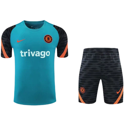 BLUE TRAINING KIT SHIRT + SHORTS CHELSEA 2021/22