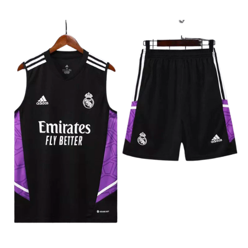 KIT BLACK SHIRT + SHORTS REAL MADRID 2022/23