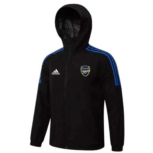 Black and Blue Arsenal Windbreaker 2022/23