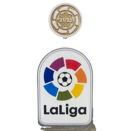 Real Madrid LA LIGA 2021/22 CHAMPION PATCH SET Badge, Spanish Champions La Liga