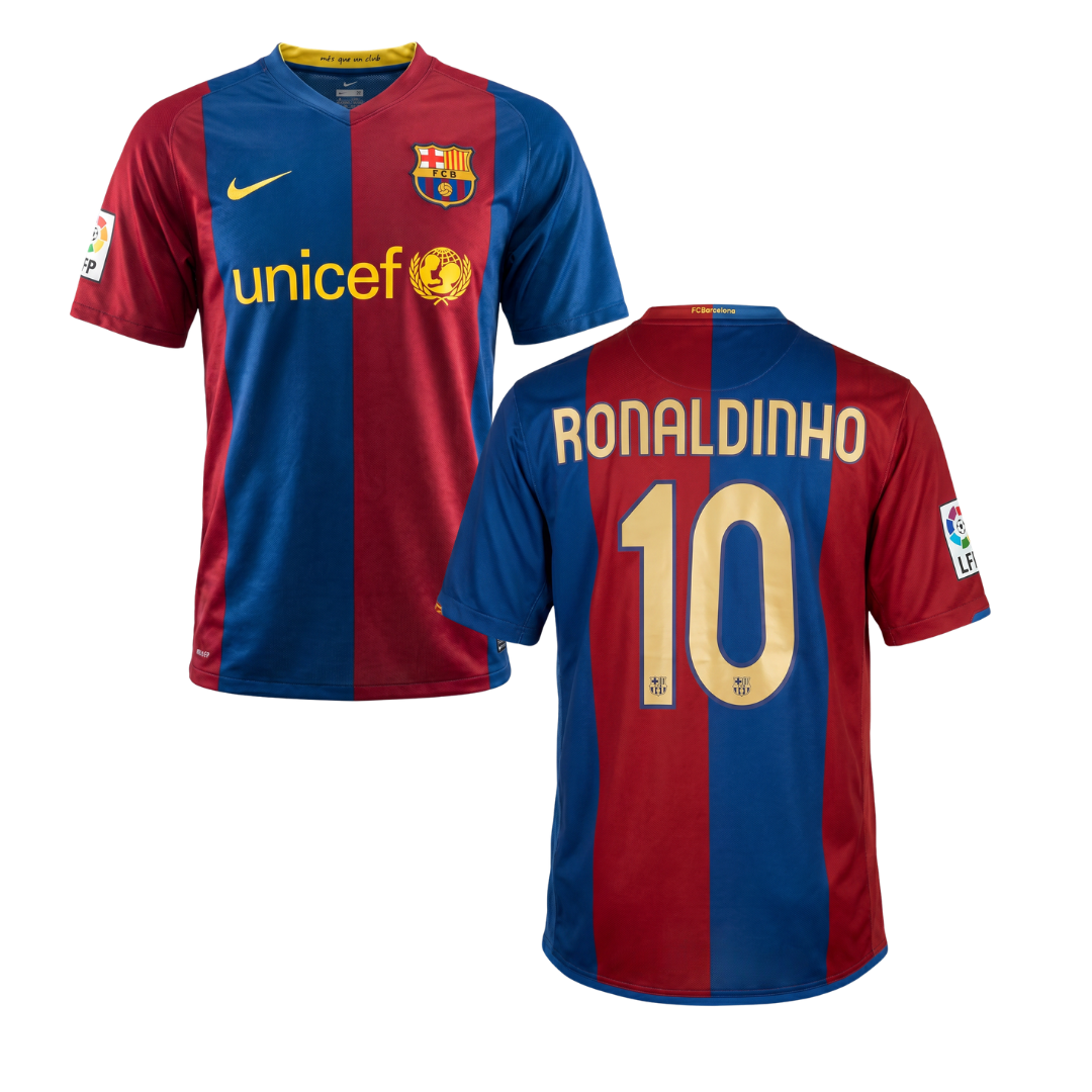 HISTORIC BARCELONA SHIRT 2006/07 PERSONALISATION RONALDINHO