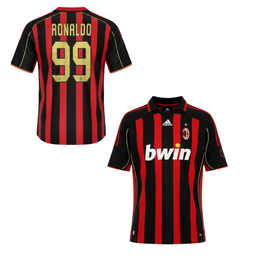 CLASSIC AC MILAN HOME SHIRT 2006-2007 + RONALDO 99