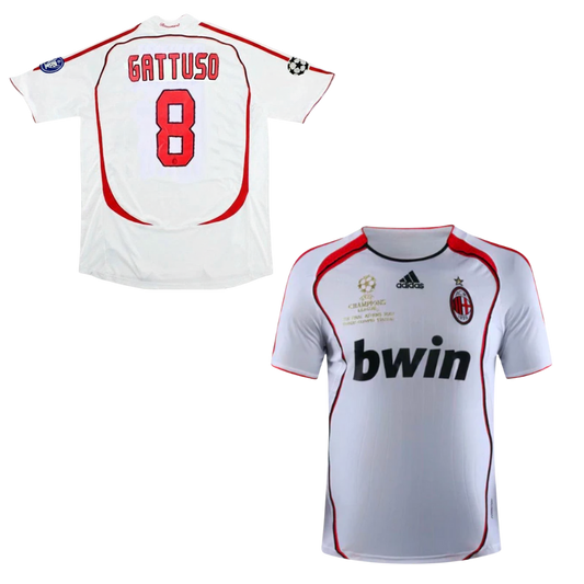 HISTORIC AC MILAN AWAY SHIRT CHAMPIONS LEAGUE FINAL 2006-2007 + GATTUSO 8