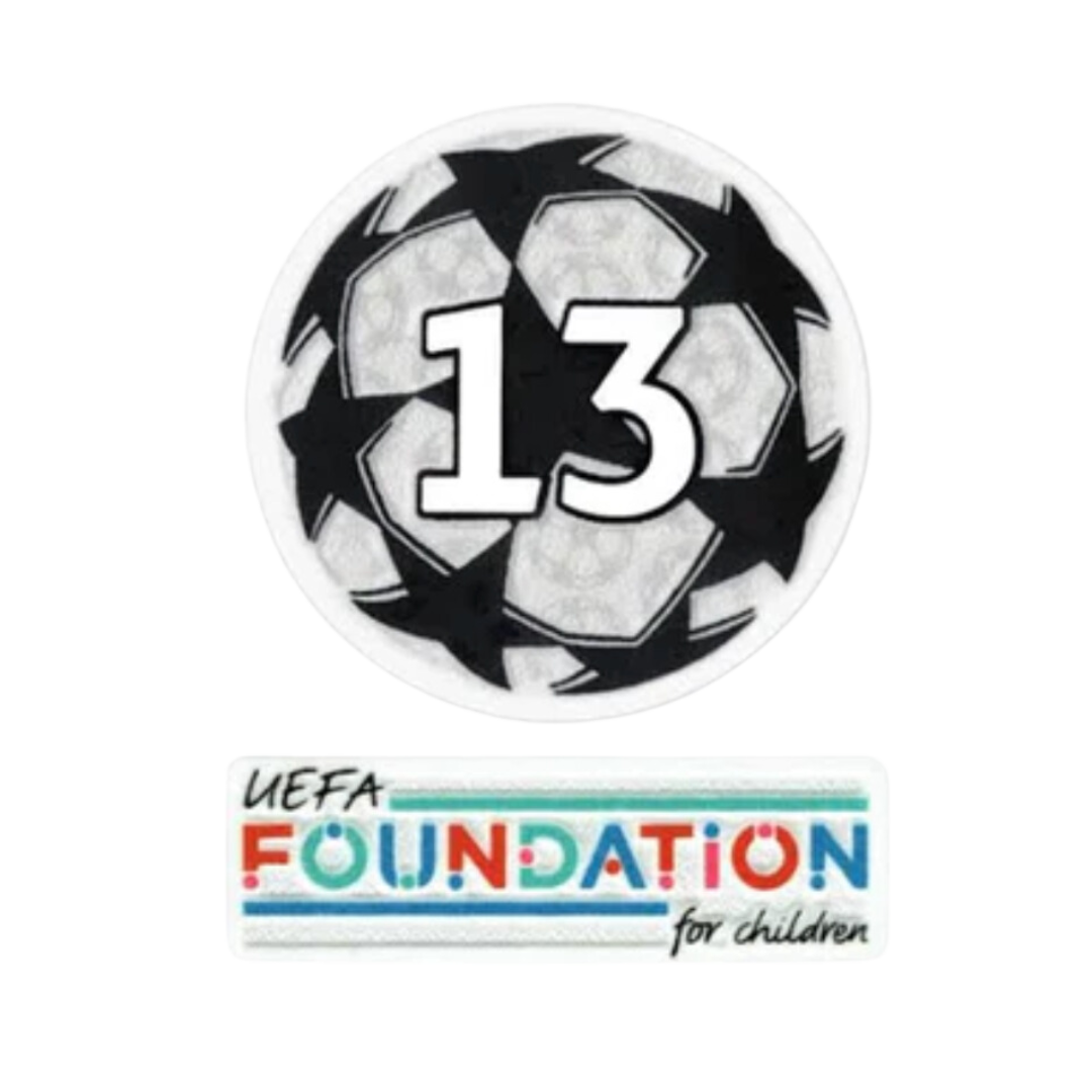 21-22 UCL Starball 13-time winners + UEFA Foundation patch set (Real Madrid)