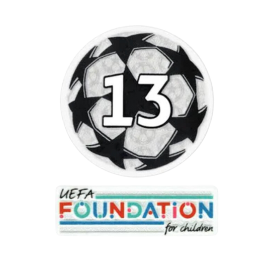 21-22 UCL Starball 13-time winners + UEFA Foundation patch set (Real Madrid)