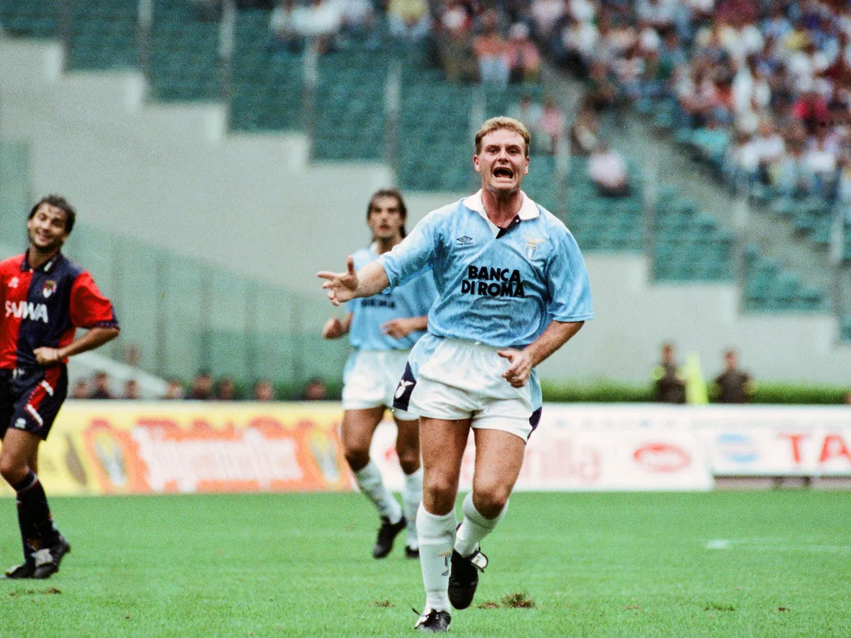 LAZIO CLASSIC HOME SHIRT 1991-1992 +GASCOIGNE 10