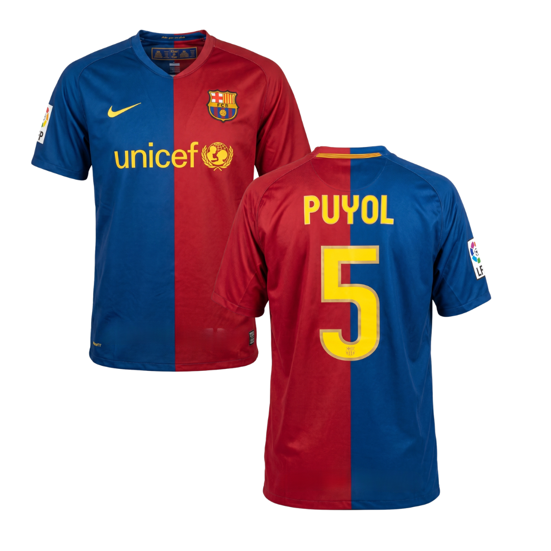 BARCELONA 2008/09 RETRO SHIRT PUYOL CUSTOMISATION