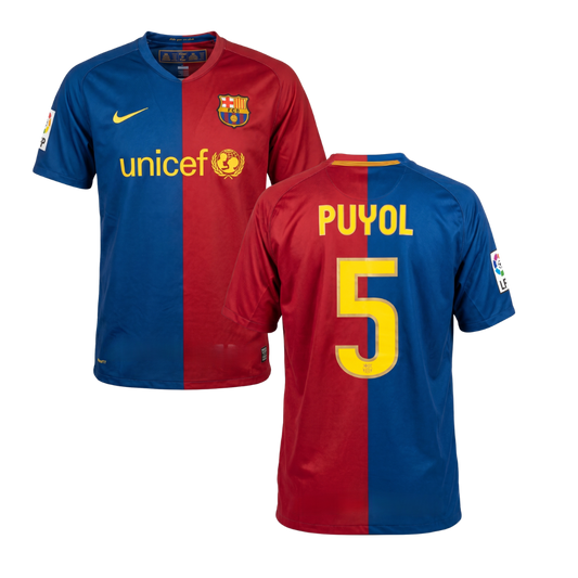 BARCELONA 2008/09 RETRO SHIRT PUYOL CUSTOMISATION