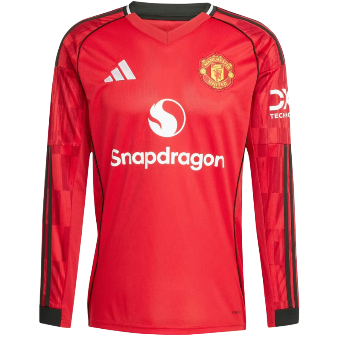 Home Long-Sleeve Manchester United Shirt 2025/26