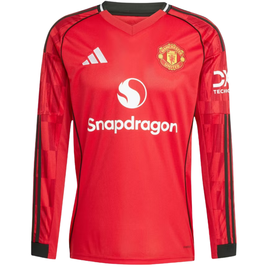 Home Long-Sleeve Manchester United Shirt 2025/26