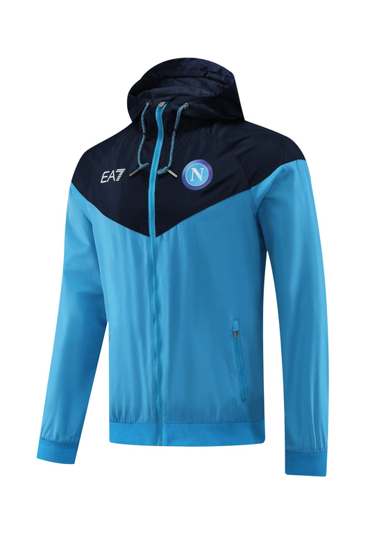 Napoli 2022/23 Blue Zip-Up Hooded Jacket
