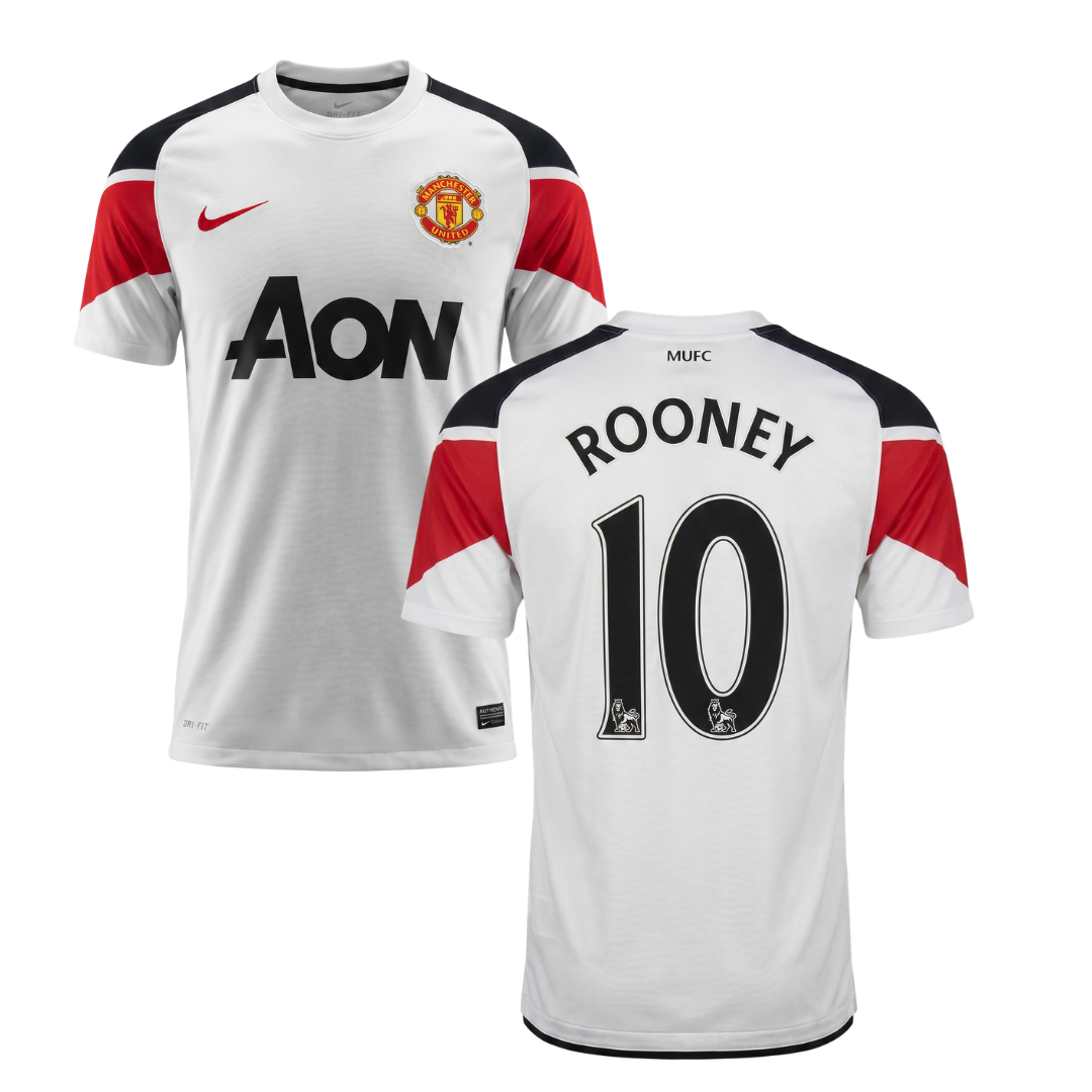 MANCHESTER UNITED 2010/12 RETRO SHIRT ROONEY PERSONALISATION