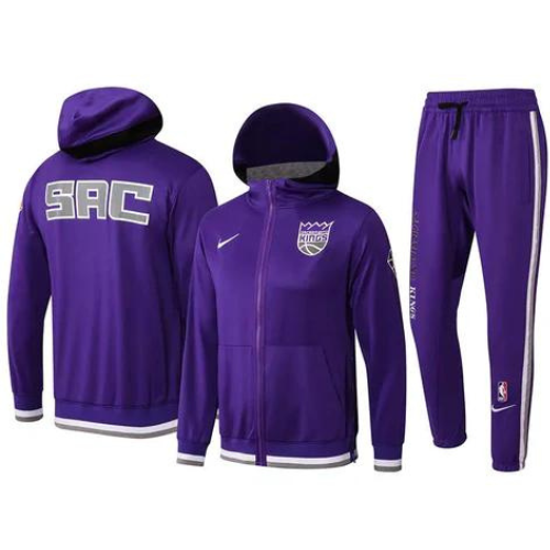 Zip-Up Jacket + Sacramento Kings Purple Tracksuit 2021/22