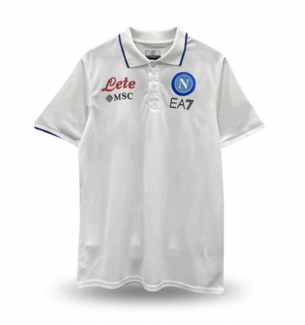 WHITE NAPOLI SHORT-SLEEVE POLO SHIRT 2023
