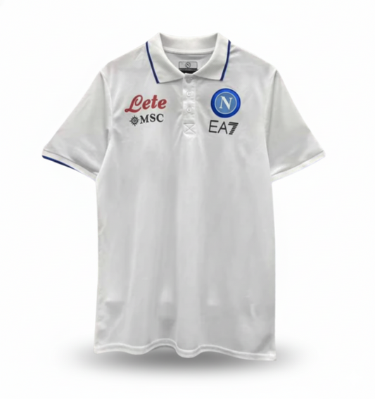 WHITE NAPOLI SHORT-SLEEVE POLO SHIRT 2023