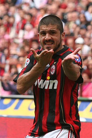 HISTORIC AC MILAN HOME SHIRT 2006-2007 + GATTUSO 8
