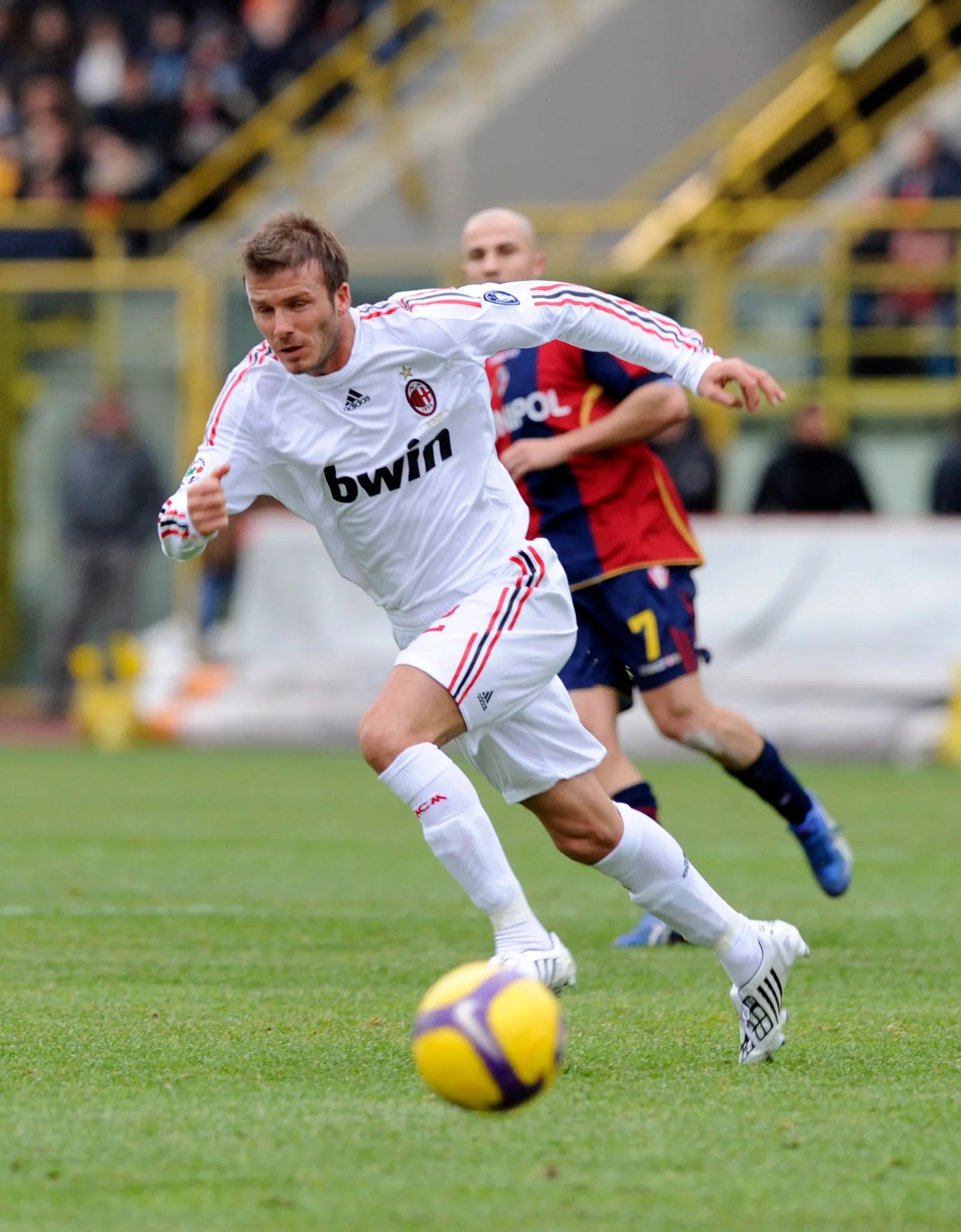 HISTORIC AC MILAN AWAY LEAGUE SHIRT 2008-2009 + BECKHAM 32