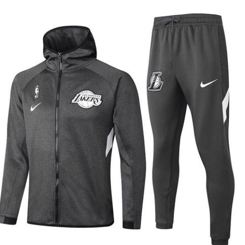 ZIP HOODIE JACKET KIT + GREY NBA LAKERS TRACKSUIT 2021/22
