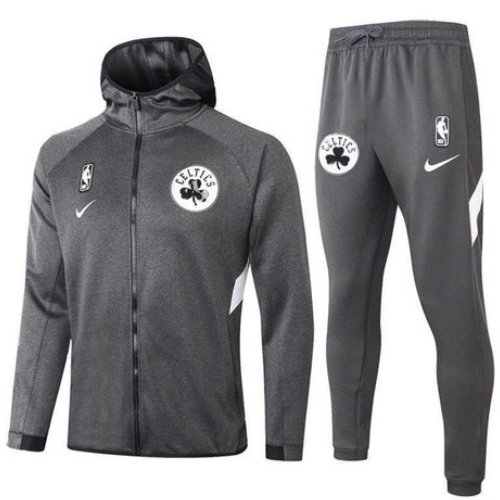 ZIP HOODED JACKET KIT + GREY NBA CELTICS TRACKSUIT 2021/22