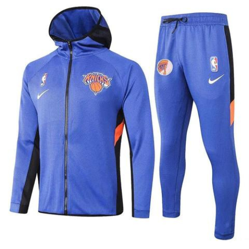 ZIP HOODIE JACKET + PURPLE NBA NEW YORK KNICKS TRACKSUIT 2021/22