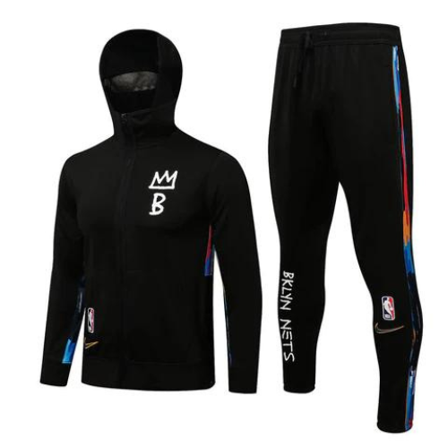 NBA Tracksuit Kit Hoodie + Black Tracksuit Brooklyn Nets 2021/22
