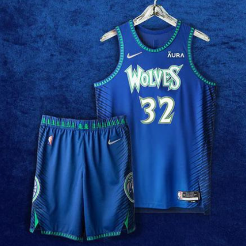 KIT NBA VEST + SHORTS MINNESOTA TIMBERWOLVES CITY EDITION 2021/22