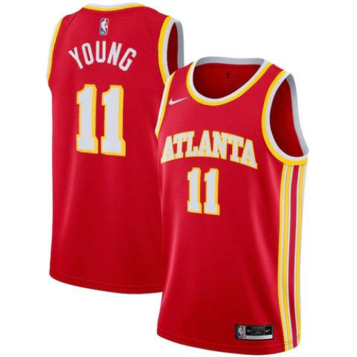 NBA ATLANTA HAWKS NIKE "CITY EDITION" RED 2021/22 REPLICA VEST
