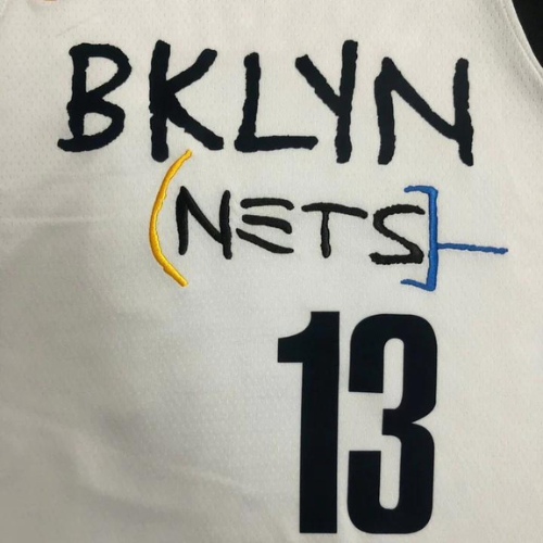 WHITE "BKLYN" BROOKLYN NETS 2021/22 NBA VEST