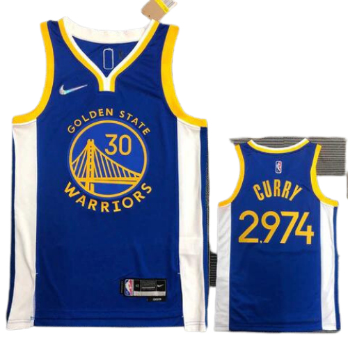 NBA GOLDEN STATE WARRIORS BLUE VEST "STEPHEN CURRY SPECIAL EDITION #2974" CITY EDITION 2021/22