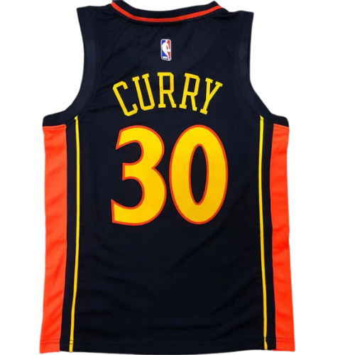 BLACK-ORANGE WARRIORS NBA VEST 2021/22