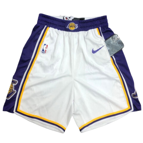 WHITE-PURPLE NBA LAKERS SHORTS 2021/22