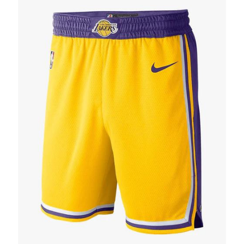 NBA Yellow-Purple Lakers Icon Edition Shorts 2020/21