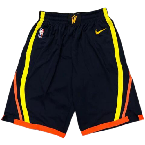 NBA BLACK-YELLOW-ORANGE WARRIORS SHORTS 2021/22