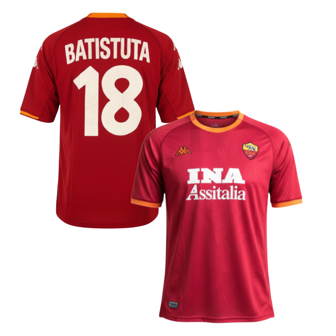 Historical AS Roma Shirt 2000/2001 + BATISTUTA 18